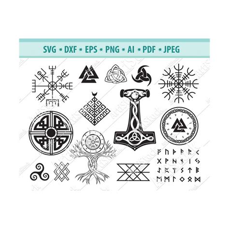 Viking Symbol Svg Nordic Viking Svg Yggdrasil Svg Vegvisi Inspire