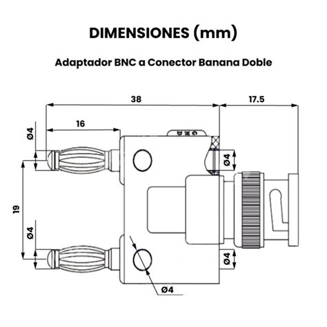 Adaptadores BNC A Conector A Banana Doble UNIT Electronics