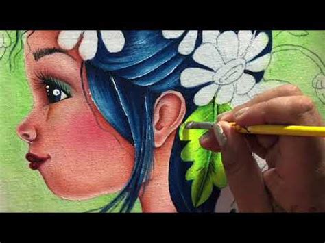 Pintura En Tela Ni A Naturaleza Flores Margarita Con Cony Youtube