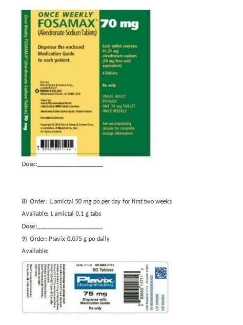 Solved Once Weekly Fosamax 70 Mg Alendronate Sodium Tablets
