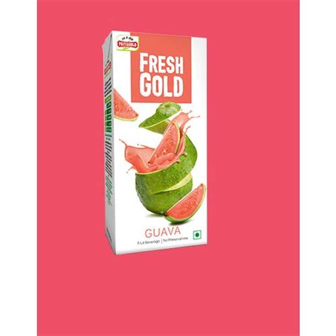 White Priyagold Guava Juice Packaging Size 60 ML And 1 Litre At Rs