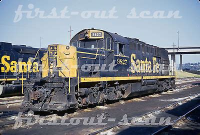 Original Slide - ATSF Santa Fe 9827 ALCO RSD-15 Argentine KS Sept 1973 ...