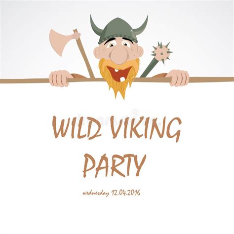 Rolig Tecknad Film Viking Vektor Illustrationer Illustration Av