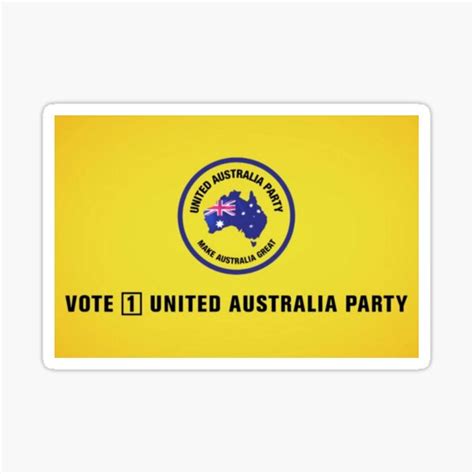 Vote For United Australia Party Clive Palmers Sticker For Sale By