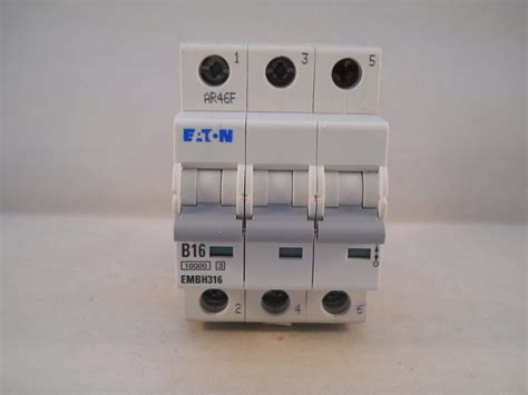 Eaton MCB 16 Type B 16A Triple Pole 3 Phase B16 Memshield 3 EMBH316