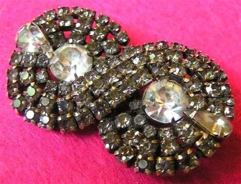 Kramer Of New York Smoky Rhinestone Brooch Gem