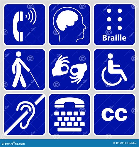 Symbols Of Accessibility With Caption Stock Photo | CartoonDealer.com ...