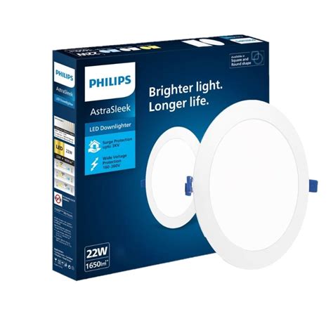 Philips Astra Sleek Watt Round Led Downlighter Led Ceiling Light