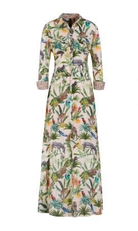 Marc Cain Safari Long Shirt Dress Dress Maxi Dress