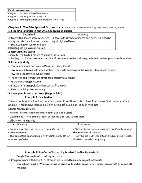 Part 1 ECONOMIC Chapter 1 Ten Principles Of Economics The Study