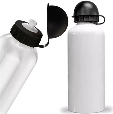 Squeeze de Alumínio Branco Tampa Bolinha para Sublimação 500ml