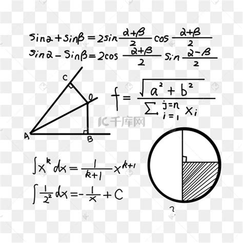 手写数学方程式图片 手写数学方程式图片素材免费下载 千库网