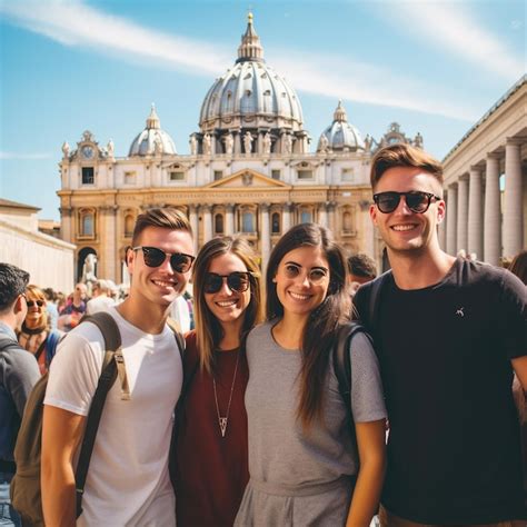 Premium Ai Image Photo Of People In Front Of St Peters Basilica In