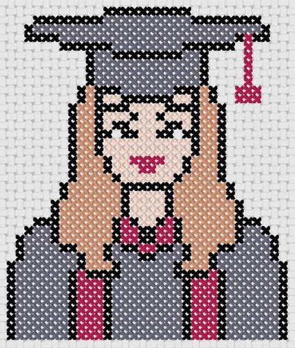 Sewing Fiber Kits How To Graduation Cross Stitch Pdf Pattern Etna