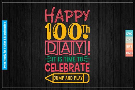 Happy 100th Day Svg Cricut Files Graphic By Svgitems · Creative Fabrica