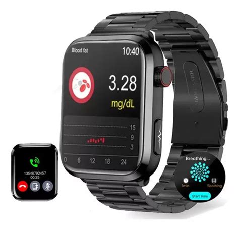 Reloj Inteligente Hombre Ecg Ppg Glucemia Salud Smartwatch Color Del