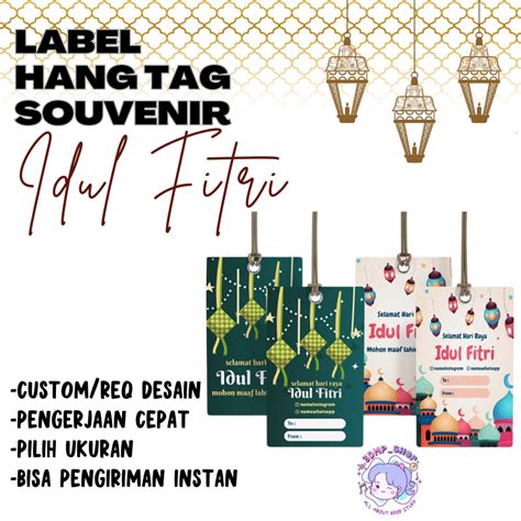 Jual Hang Tag Kartu Ucapan Label Hangtag Hampers Idul Fitri Lebaran