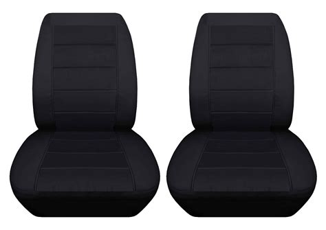 Fits 1962 1967 Chevy Impala Black Cotton Front Bucket Seat Covers Ebay