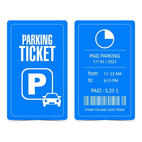 Parking Ticket Design Template Parking Receipt Or Quittance For