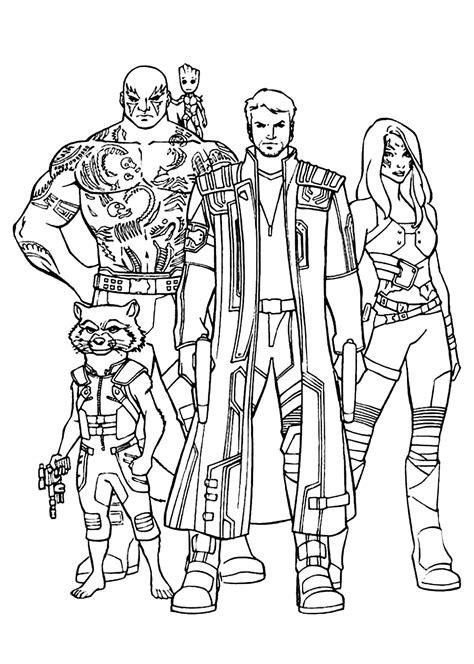 Rocket Raccoon Guardians Of The Galaxy Page Coloring Pages