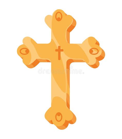 Catholic Golden Cross Stock Vector Illustration Of Cross 271120754