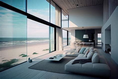 Modern and Minimalist Beachfront Villa with Glass Walls and Bright ...