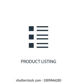 product listing concept  colored icon stock illustration