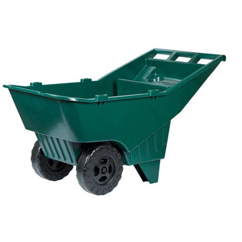 Rubbermaid FG370612714 370612714 Lawn Cart, 200 lb, HDPE Deck, 2-Wheel, 11 in Wheel, Green