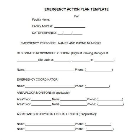 15 Emergency Action Plan Template Word Excel PDF Free Premium