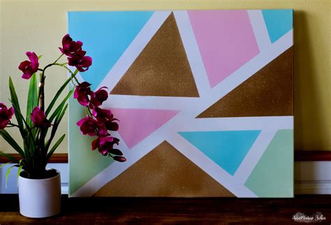 DIY Geometric Canvas Art: Paint Between the Lines ~ #FrogTape ...