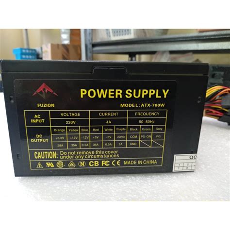 700w Fuzion Psu Power Supply Generic Shopee Philippines