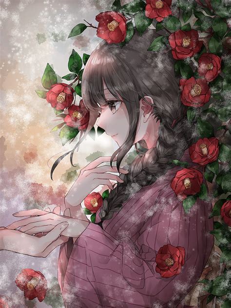 Share 72 Anime Girl With Flowers Latest Incdgdbentre