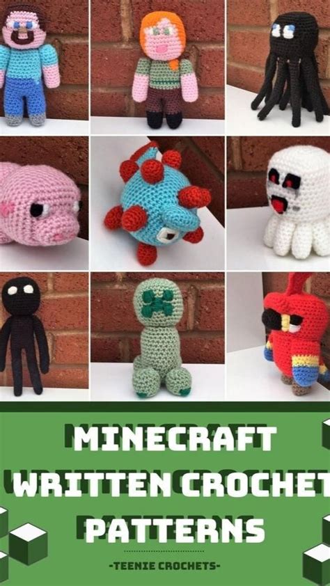 Minecraft Crochet Pattern Collection Crochet pattern by Teenie Crochets in 2022 | Minecraft ...