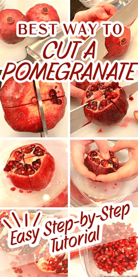 How To Cut Open Pomegranate Easily Pictures And Step By Step Tutorial