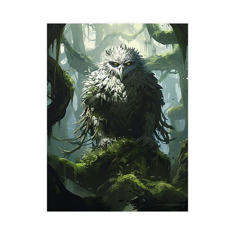 Forest Owlbear Poster 13 Ttrpg Poster Owlbear Decor Gaming Wall