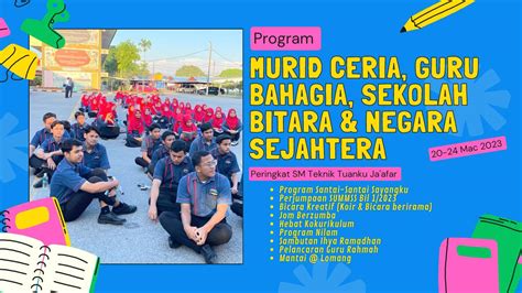 Program Murid Ceria Guru Bahagia Sekolah Bitara Dan Negara Sejahtera