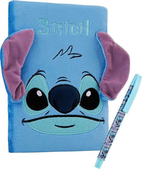 Disney Notebook School Stationary Set With Stitch Fluffy Notebook And