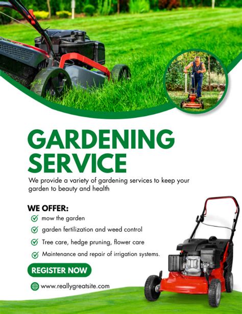 Gardening Services Flyers Template Postermywall