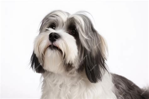 Premium Ai Image Lowchen Dog On White Background Generative Ai