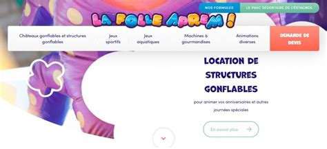 Cr Ation De Site Web Pour La Folle Aprem Soci T De Location De