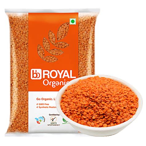 Buy BB Royal Organic Red Masoor Dal Unpolished Online At Best Price