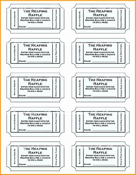 50 50 50 Raffle Ticket Template