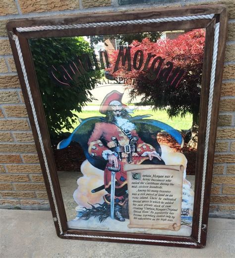 Captain Morgan Original Spiced Rum Bar Pub Mirror Sign Huge Nautical