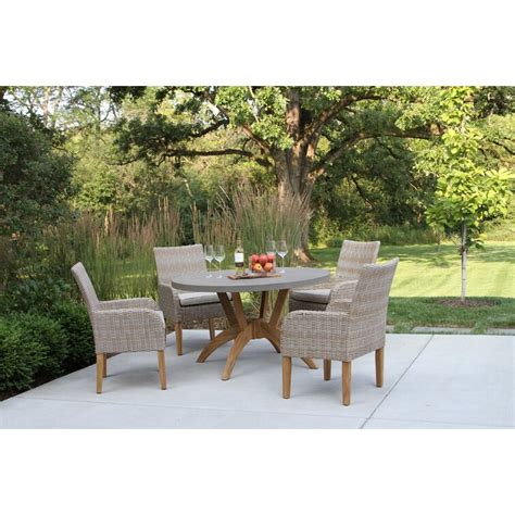 Birch Lane Akiva Round 4 Person Outdoor Dining Set Reviews Wayfair