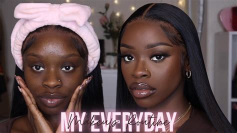 Detailed Soft Glam Everyday Makeup Routine For Dark Skin Woc