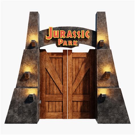 Jurassic Park Gate 3d Model 10 C4d 3ds Max Free3d