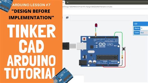 Tinkercad Arduino Tutorial Design Before Implementation Circuit