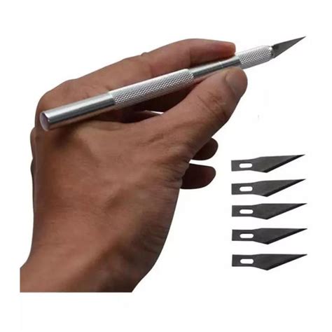Pen Type Paper Cutter Metal Precision Paper Cutting X Acto Knife With 6