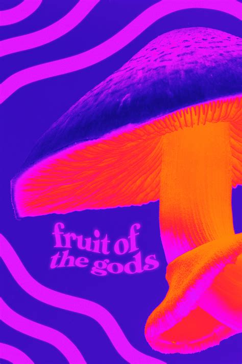 Fruit Of The Gods Cool Vintage Psychedelic Trippy Neon Purple Pink