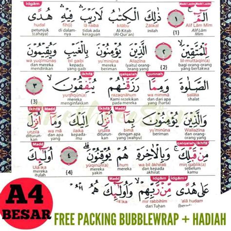 Jual Alquran Besar A Terjemah Perkata Arab Latin Indo Al Quran Tajwid